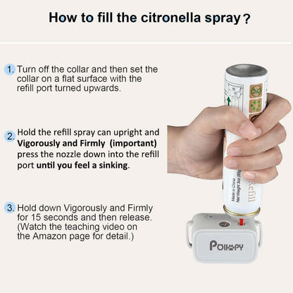 Refill for Citronella Spray Dog Collars (85ML)